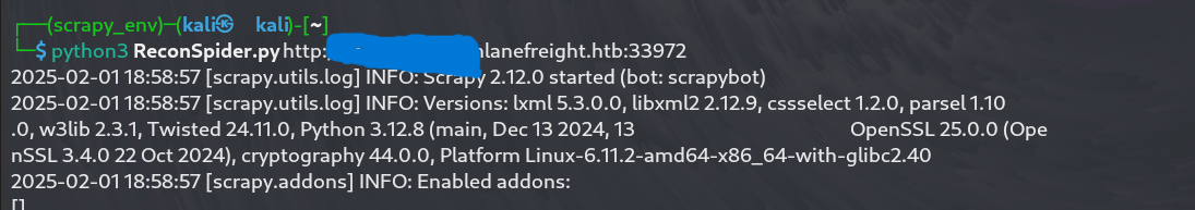 ReconSpider Output